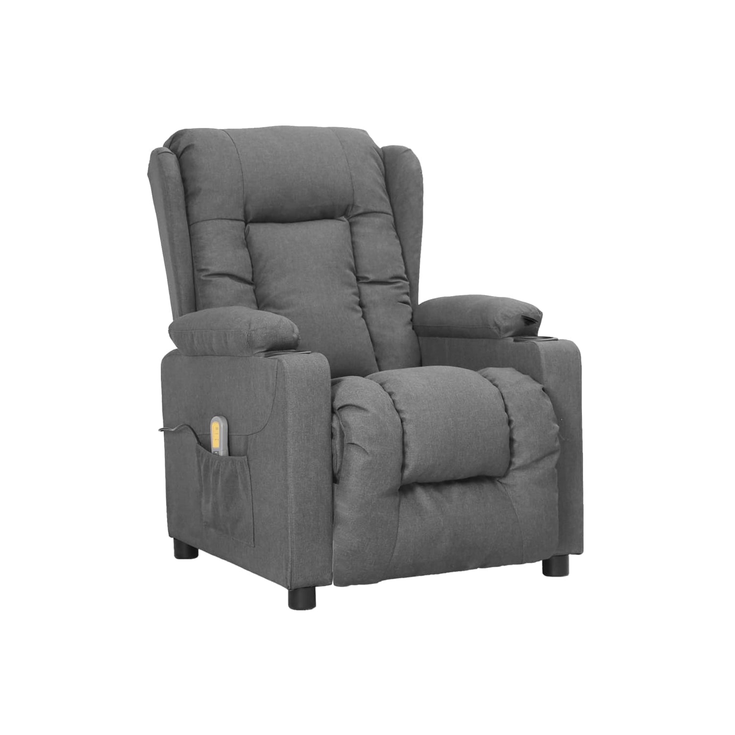 Vidaxl Light Gray Fabric Reclining Massage Chair