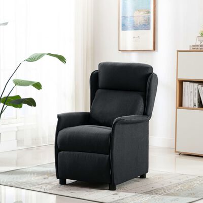 Recliner Chair Dark Grey Fabric