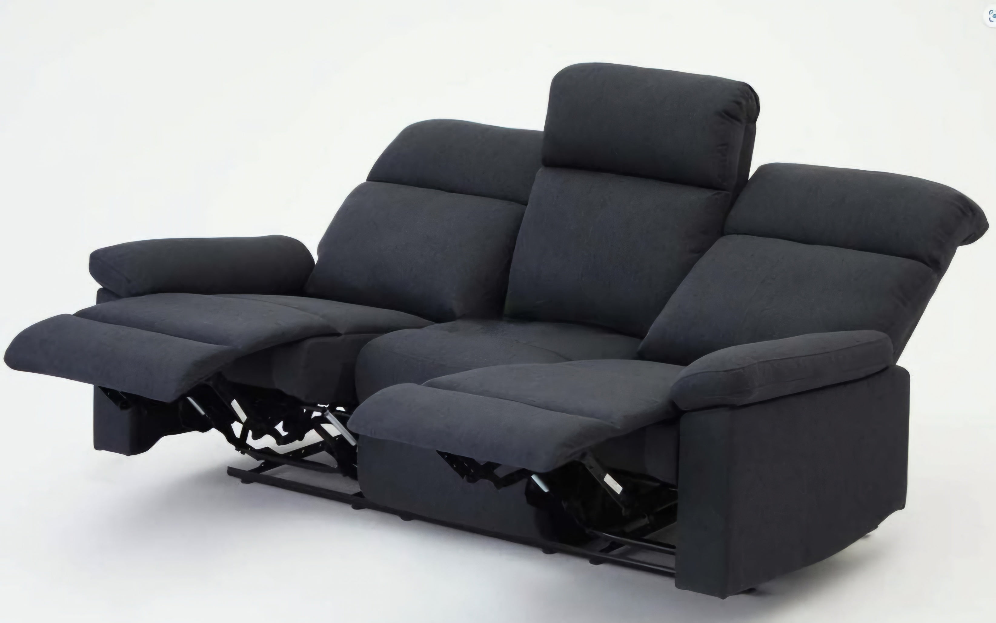 Isla 3 Seater Recliner - Dark Grey